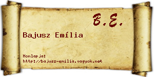 Bajusz Emília névjegykártya