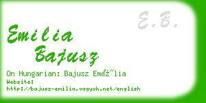 emilia bajusz business card